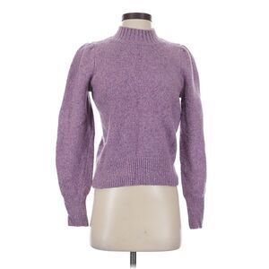 Faherty Merino Wool Alpaca Mock Neck Sweater Lavender Small